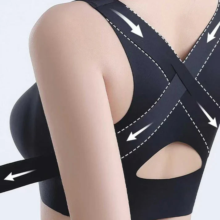 🔥Time-limited special offer💕Women's Front Closure Seamless Back Support Posture Bra🎁