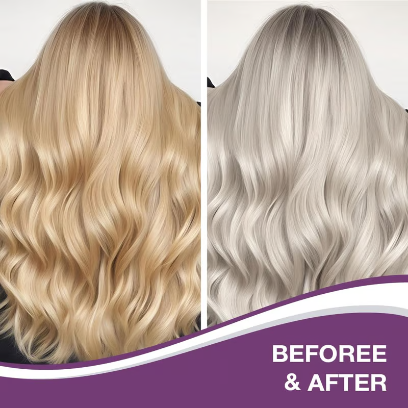 maca power Purple Hair Mask Professional Neutralizes Brass & Yellow Tones For Blonde Silver Gray Highlighted Hair