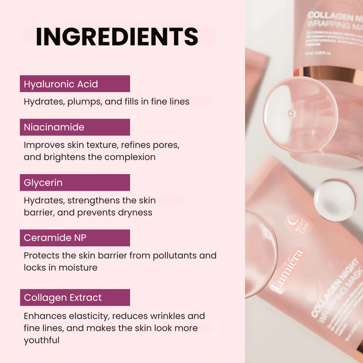 Buy 2 Collagen Night Masks, Get 1 Free! Wake Up to Youthful, Hydrated Skin!