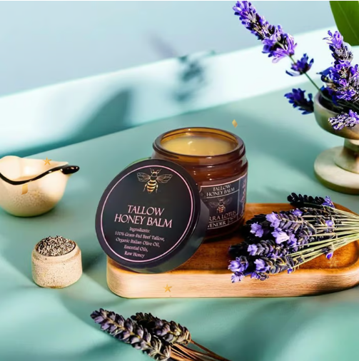 Beef Tallow Beeswax and Honey Face Moisturizer