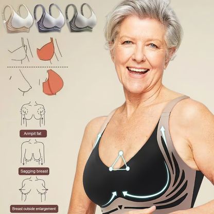 🎁Last Day Buy 1 Get 3 Packs🔥Super Gather Bra | Wireless Push-up Bra👍No More Sagging Breasts