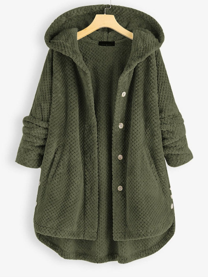 Winter Hooded Double Faced Fleece Sweater Coat