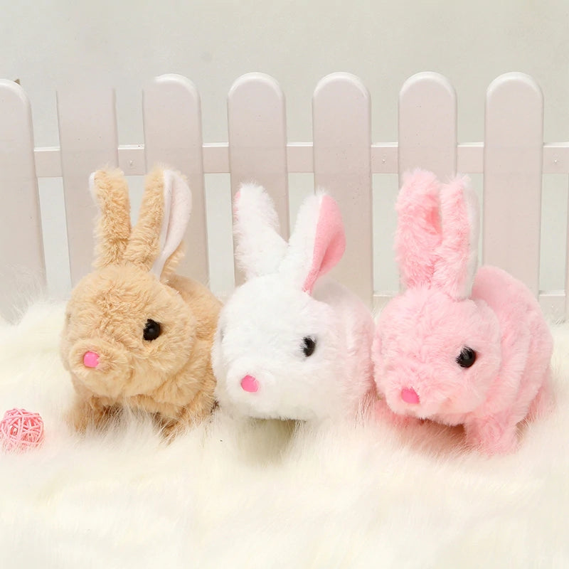 Electronic Walking Talking Rabbit Simulation Plush Doll Educational Toy