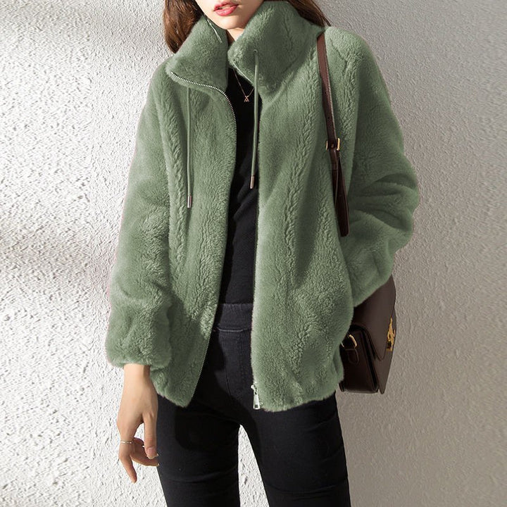2022 Padded Coat Stand collar Double faced Fleece Jacket