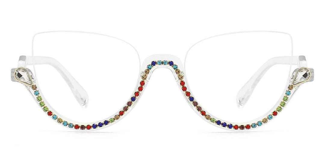 Cat eye Fancy Diamond Eyeglasses for Women