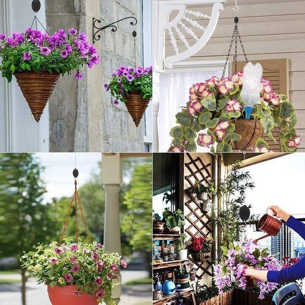 Plant Pulley Set For Garden Baskets Pots Birds Feeder