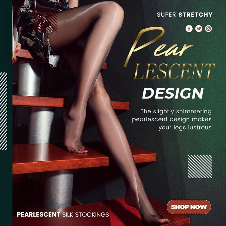 🔥4Pcs Plus Size Pearlescent Silk Stockings Pantyhose