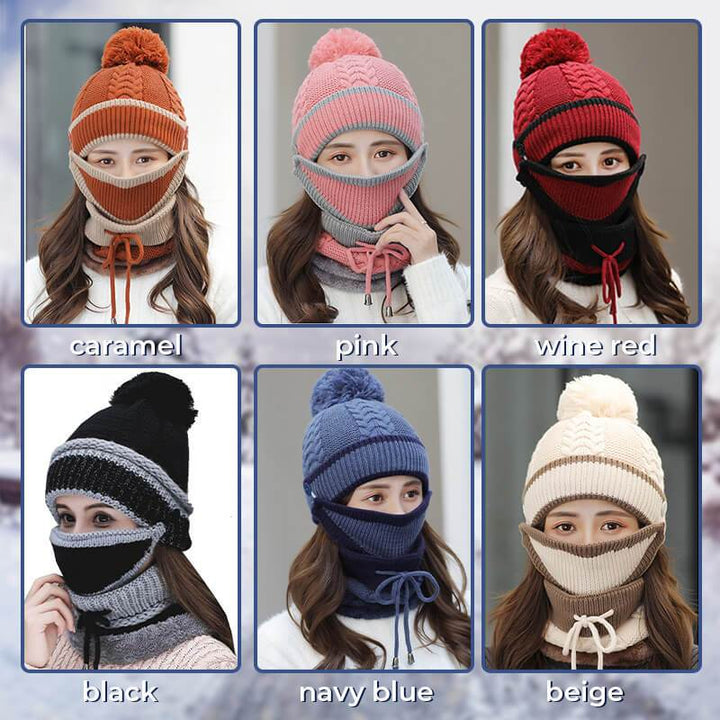 Winter Set Mask Hat Scarf