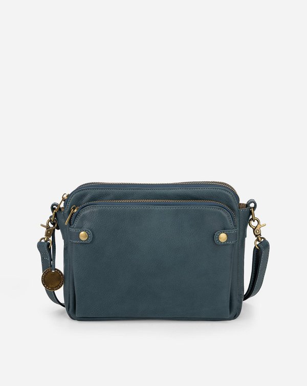 Three Layer Leather Crossbody Shoulder Clutch Bag