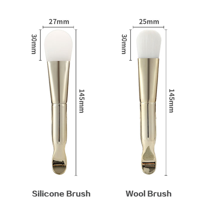 Double Ended With Digging Spoon Facial Mask Brush