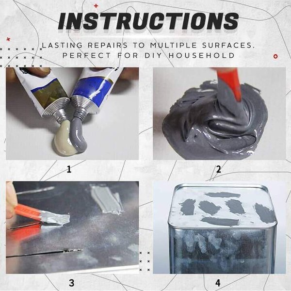 Metal repair glue