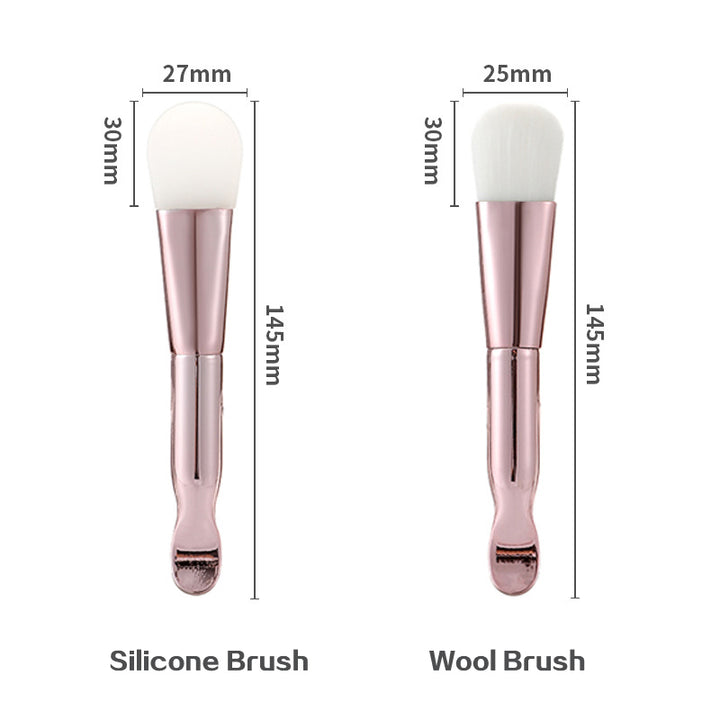 Double Ended With Digging Spoon Facial Mask Brush