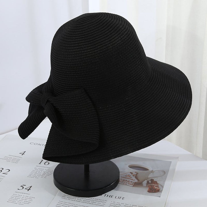 Handmade Foldable Bow Straw Hat
